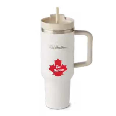 Tim Hortons Menu Canada with Prices & Nutrition (2026) 217 Tim Hortons 40oz Stainless Steel Tumbler - Beige
