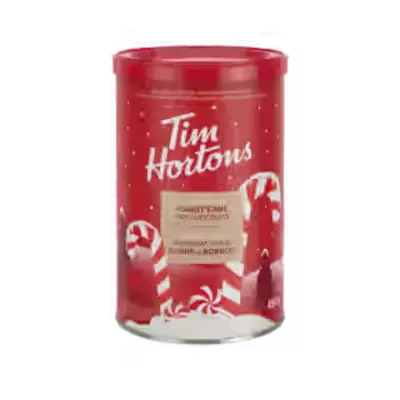 Tim Hortons Menu Canada with Prices & Nutrition (2026) 229 Tim Hortons 450g Candy Cane Hot Chocolate Can