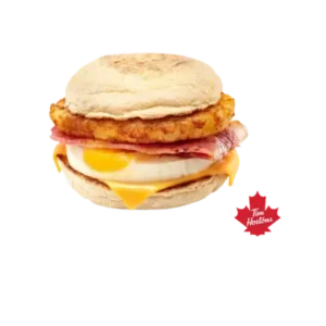 Bacon, Egg and Cheese Muffin Stack (Streaky Bacon)
