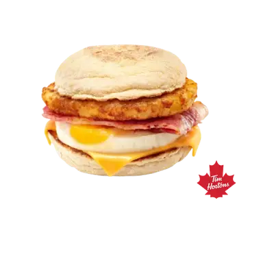 Bacon, Egg and Cheese Muffin Stack (Streaky Bacon)