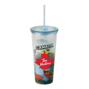 Canada Plastic Straw Tumbler 24oz