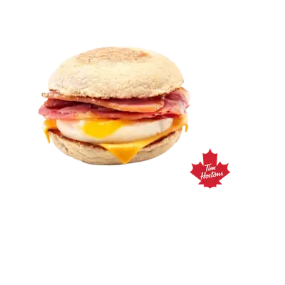 Double Bacon, Egg and Cheese Muffin (Streaky Bacon)