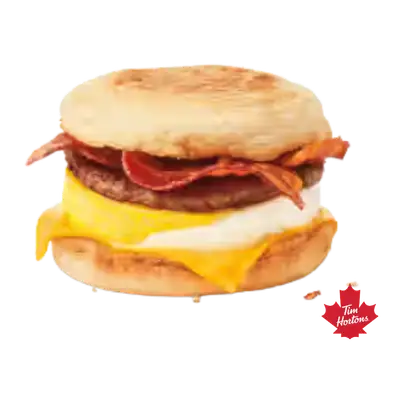 Tim Hortons Double Stacked Breakfast Sandwich