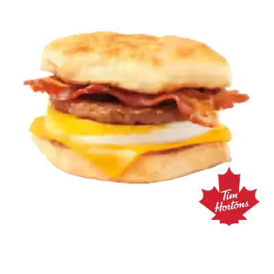 Tim Hortons Menu Canada with Prices & Nutrition (2026) 121 Tim Hortons Double Stacked Breakfast Sandwich