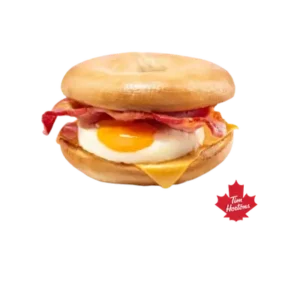 Grilled Breakfast Bagel with Bacon