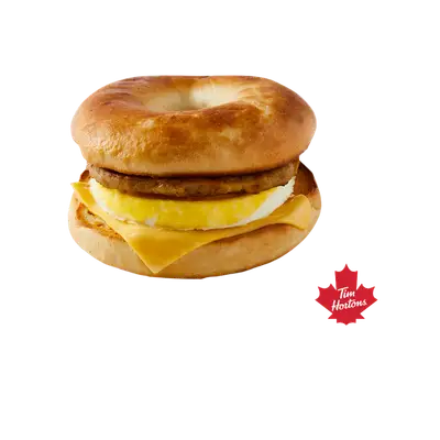 Tim Hortons Grilled Breakfast Bagel with Sausage