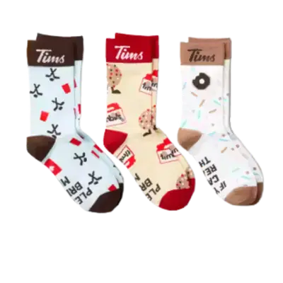 Tim Hortons Menu Canada with Prices & Nutrition (2026) 195 Tim Hortons Holiday Novelty Socks