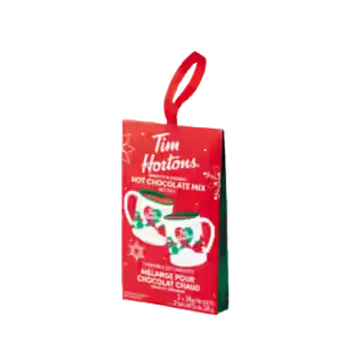 Tim Hortons Menu Canada with Prices & Nutrition (2026) 231 Tim Hortons Hot Chocolate Set of 2 Sachet Ornament