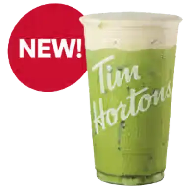 Tim Hortons Iced Matcha with Golden Cinnamon Cold Foam