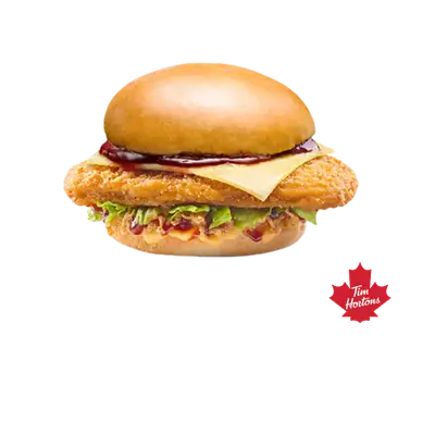 Tim Hortons Maple BBQ Meatless Chicken Sandwich