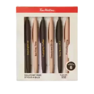 Retro Soft Touch Pens, Set of 6