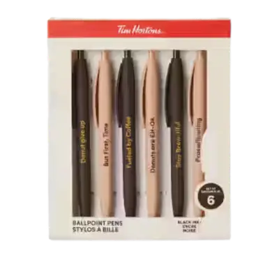 Tim Hortons Menu Canada with Prices & Nutrition (2026) 210 Tim Hortons Retro Soft Touch Pens, Set of 6