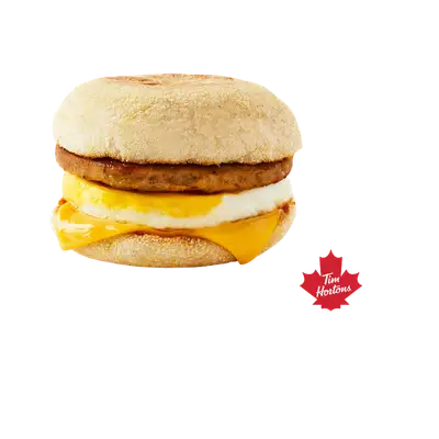 Tim Hortons Sausage & Egg with Cheese Muffin