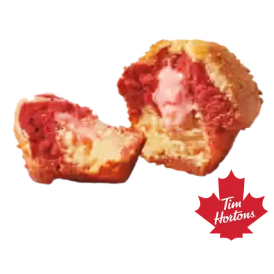 Tim Hortons Menu Canada with Prices & Nutrition (2026) 26 Tim Hortons Strawberry Cheesecake Filled Muffin