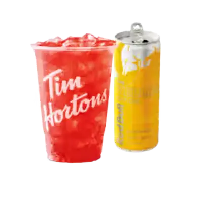 Tim Hortons Sunrise Sunset TimsBoost with Red Bull