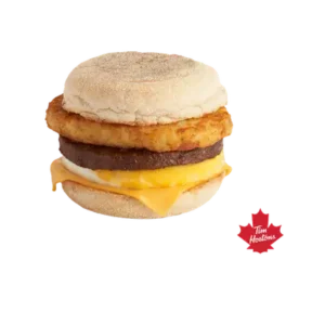 Veggie Sausage & Egg with Cheese Muffin Stack